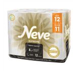 Papel Higiênico Folha Tripla Neve Supreme Dermacare  Pacote Leve 12 Pague 11 Unidades