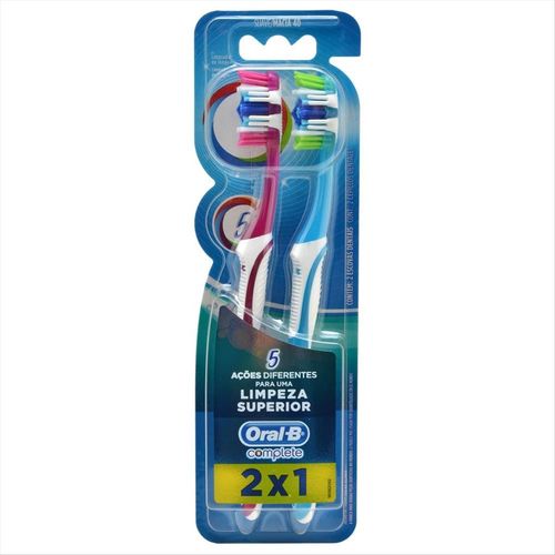 Escova Dental Oral B Complete Macia com 2 Unidades