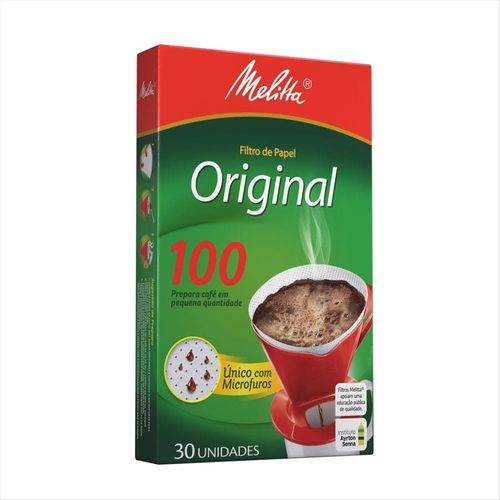 Filtro De Papel Melitta Original Pequeno 100 Com 30 Unidades