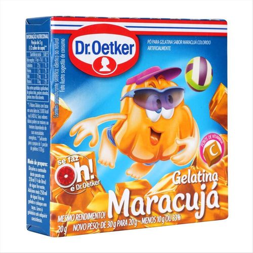 Gelatina Em Pó Dr. Oetker Maracujá Caixa 20g