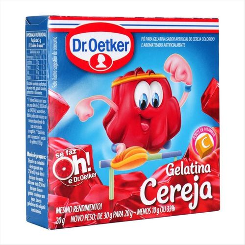 Gelatina Em Pó Dr. Oetker Cereja Caixa 20g