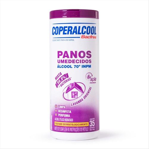 Panos Umedecidos Coperalcool Lavanda Oriental Pote Com 35