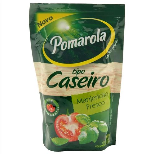 Molho de Tomate Pomarola Caseiro com Manjericão Fresco Sachê  300g
