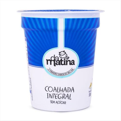 Coalhada Integral Sem Açúcar Da Matina Copo 130g