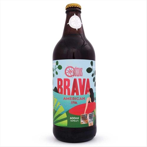 Cerveja Buzios Brava American IPA Garrafa 600ml