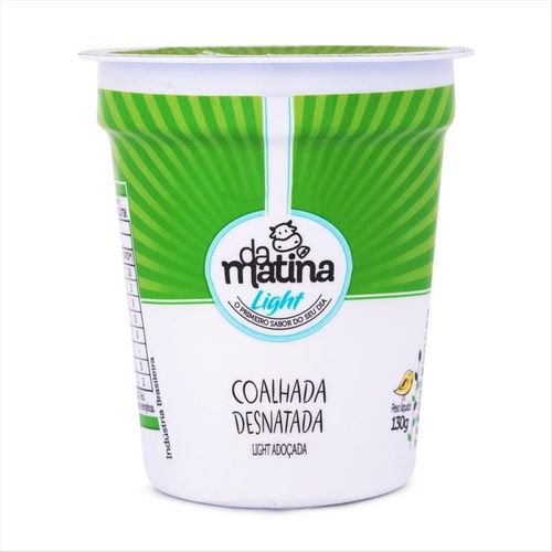 Coalhada Desnatada Light Adoçada Da Matina Copo 130g