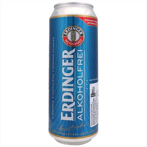 Cerveja Alemã Erdinger Weiss Sem Álcool Alkoholfrei Lata 500ml