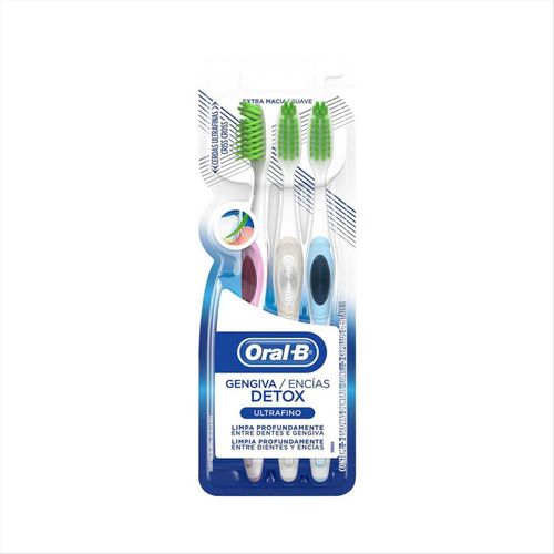 Escova Dental Ultrafina Oral B Detox Com 3 Unidades