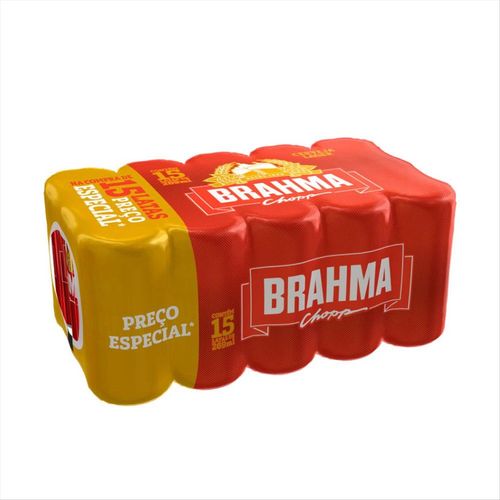 Cerveja Brahma Pilsen Pack com 15 Latas 269ml cada