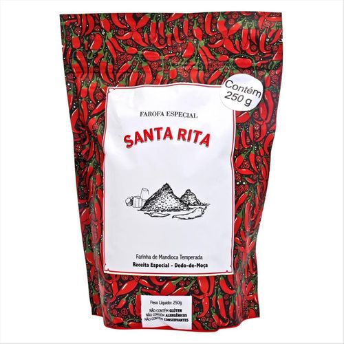 Farofa Especial Temperada Santa Rita Com Pimenta Dedo De Moça Zip Lock 250g