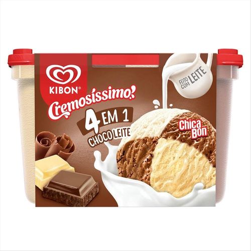 Sorvete Kibon Cremosíssimo 4 Em 1 Chocoleite Pote 2 L