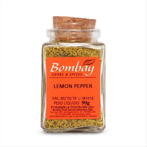 Tempero Pronto Bombay Lemon Pepper Vidro 90g