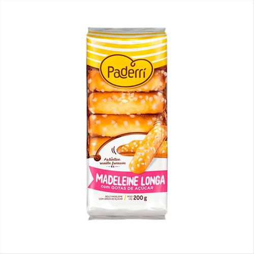 Madeleine Longa Paderrí Com Gotas De Açúcar Pacote 200g