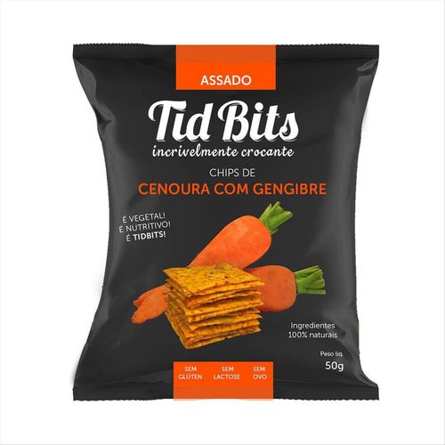 Chips De Cenoura Com Gengibre Tid Bits 50g
