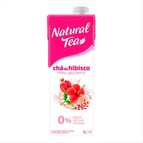 Chá Natural Tea Hibisco, Romã e Goji Berry Tetra Pak 1
