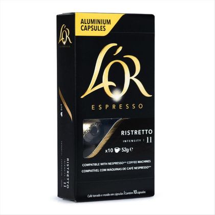 Cápsulas de Café L'Or Espresso Ristretto Caixa Com 10 Unidades 52g