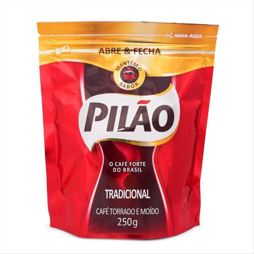 Café Torrado E Moído Pilão Tradicional Zip Lock 250g