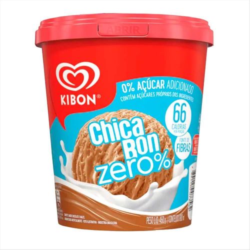 Sorvete Chicabon Kibon Zero% Pote 800ml