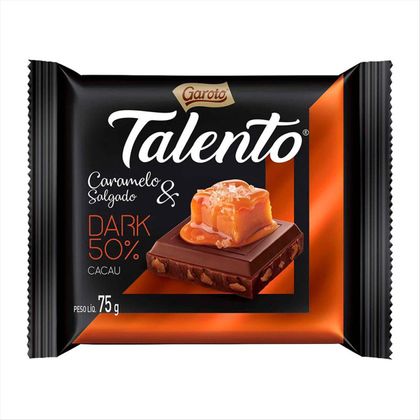 Chocolate Talento Dark Caramelo e Salgado 75g