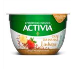 Leite Fermentado Activia Danone Café da Manhã Linhaça, Morango e Banana Pote   170 g