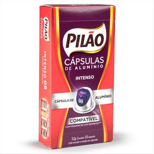 Cápsulas de Café Pilão Intenso 08 Caixa com 10 Unidades 52g
