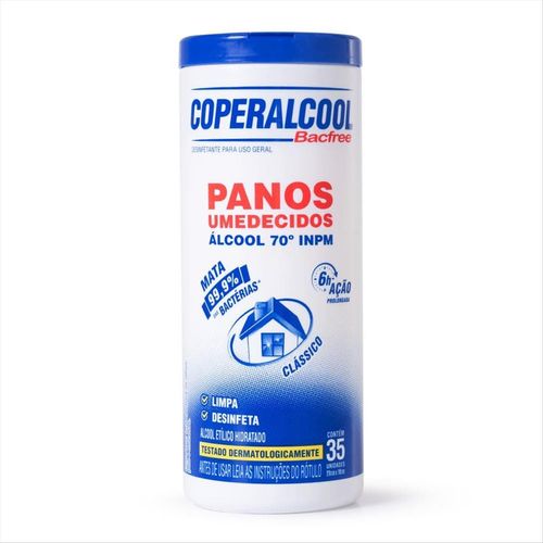 Panos Umedecidos Coperalcool Pote Com 35