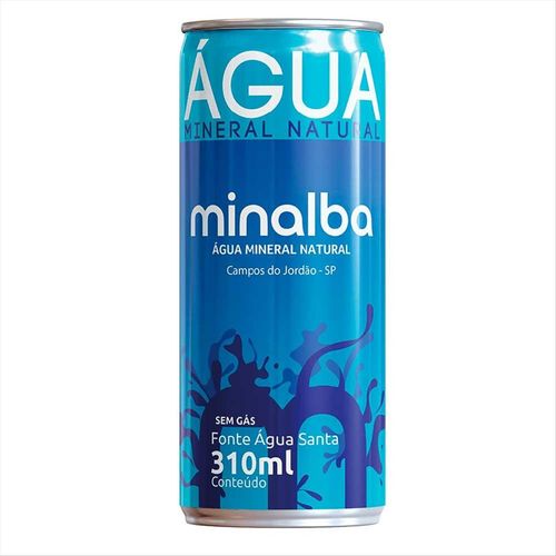 Água Mineral sem Gás Minalba Lata 310ml