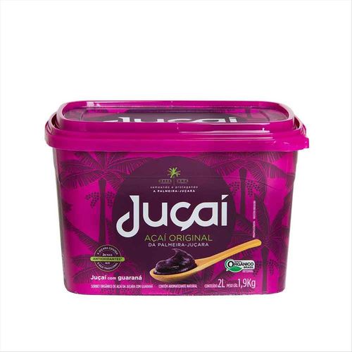 Açaí Com Guaraná Orgânico Juçaí Pote 2 L
