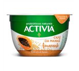 Leite Fermentado Activia Danone Café da Manhã Amaranto e Mamão Pote   170 g