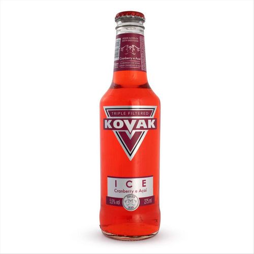 Ice Drink Brasileiro Kovak Ice Cranberry E Açaí Long Neck 275ml