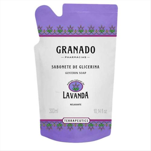 Sabonete Líquido Refil Granado Terrapeutics Lavanda 300ml
