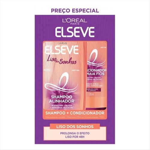 Kit Shampoo + Condicionador Elseve L'oréal Liso dos Sonhos