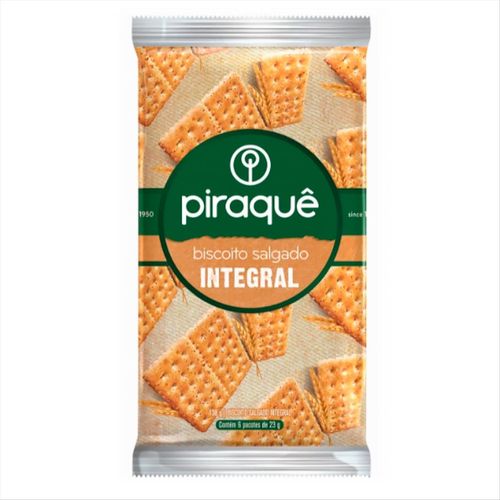 Biscoito Integral Piraquê Pacote com 6 Unidades 23g cada