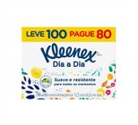 Lenços De Papel Kleenex Dia A Dia Caixa Leve 100 Pague 80 Unidades