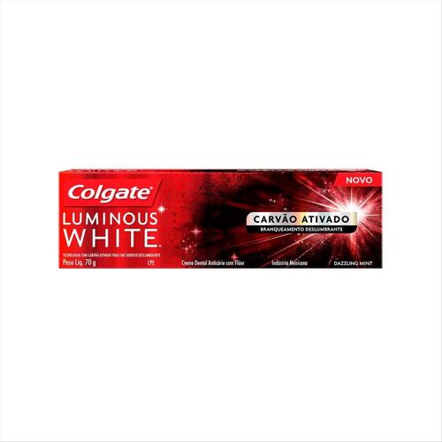 Creme Dental Colgate Luminous White Carvão Ativado 70g