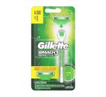 Aparelho De Barbear Gillette Mach 3 Aqua Grip Sensitive + 2 Cargas