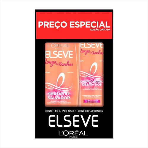 Kit Shampoo + Condicionador Elseve L'Oréal Longo Dos Sonhos