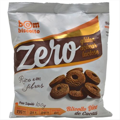 Biscoito Zero Bom Biscoito Cacau Pacote 100g