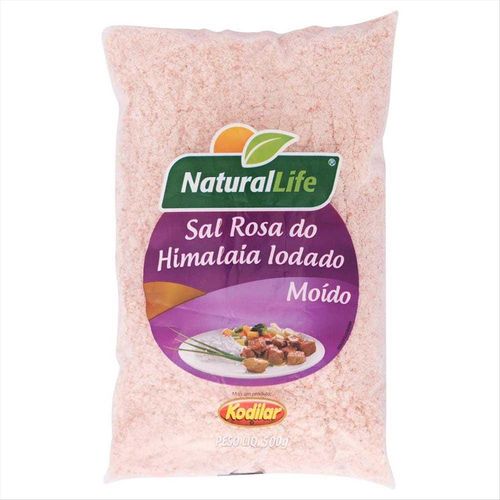 Sal Rosa do Himalaia Moído Natural Life Pacote 500g