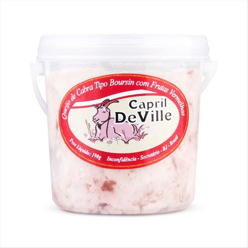 Queijo de Cabra Tipo Boursin Capril Deville com Frutas Vermelhas 190g