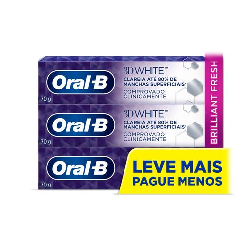 Creme Dental Oral B 3D White Leve 3 Pague 2 70g Cada