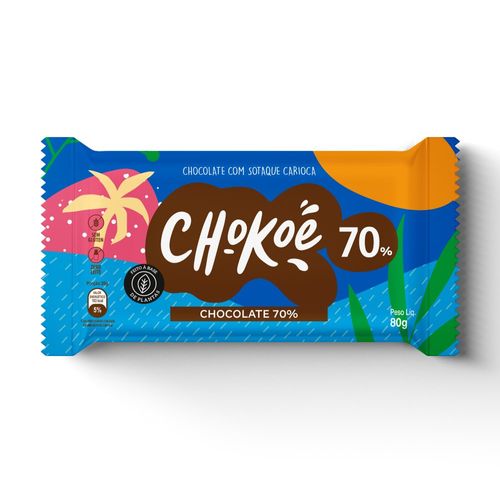Chocolate 70% Puro Chokoé 80g