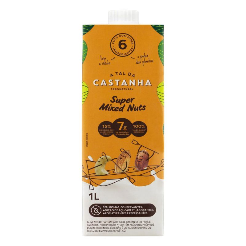 Leite Vegetal A Tal da Castanha Mixed Nuts 1L
