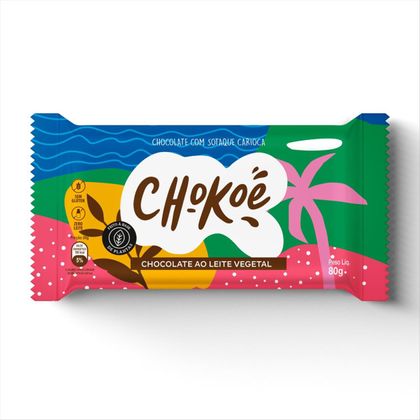 Chocolate 46% Cacau ao Leite de Coco Chokoé 80g