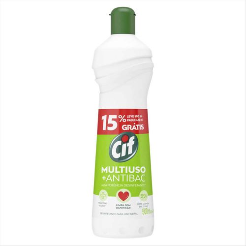 Desinfetante Multiuso Cif + Antibac Leve 500ml Pague 425ml