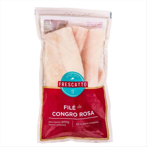Peixe Filé de Congro Rosa sem Pele Frescatto 500g