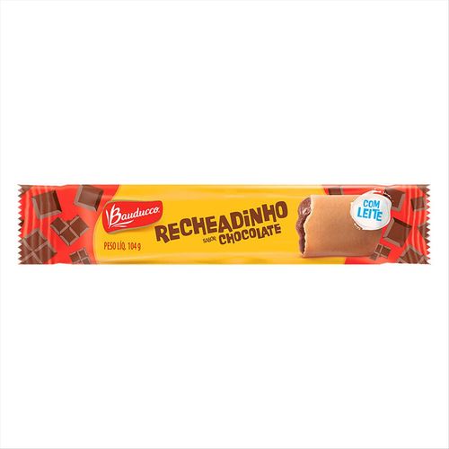 Biscoito Bauducco Recheadinho De Chocolate 104g