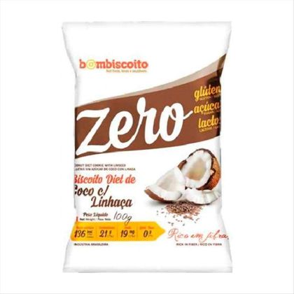 Biscoito Zero Bom Biscoito Coco com Linhaça 100g