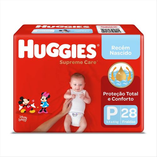 Fralda Descartável Huggies Supreme Care P Pacote Com 28 Unidades