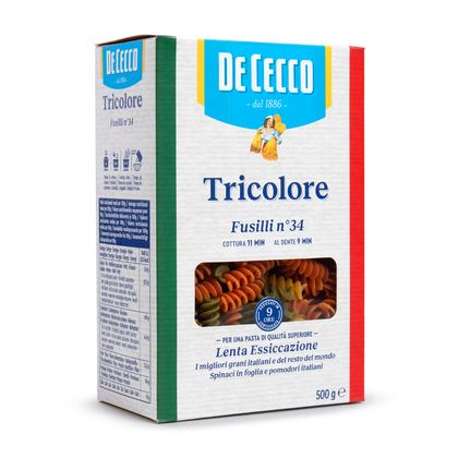 Fusilli Italiana De Cecco Tricolore 500g